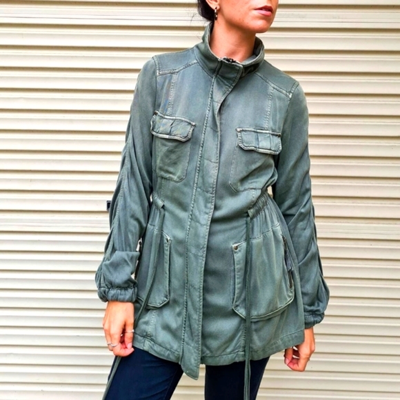 Portmans Jackets & Blazers - Portman's military style zip up jacket, army green